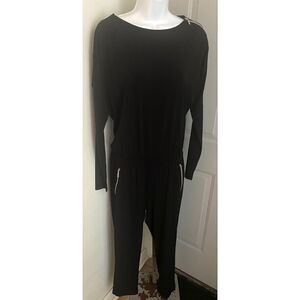 Michael Kors Jumper Body Suit Women’s Small Black Zippers Sleek